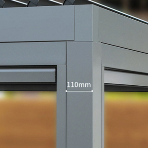 Pavillon électrique intelligent en alliage d'aluminium pour <span class=keywords><strong>l</strong></span>'extérieur Villa Garden Sunshine Room Shading Rain Stores Facilement Assemblé Windproof - Product Image 4