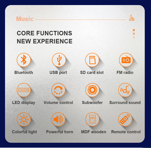 Audmic SP-2051 2.1 loa đa phương tiện mạnh mẽ loa rạp hát tại nhà bluetooth <span class=keywords><strong>PC</strong></span> loa với điều khiển từ xa RGB LED chiếu sáng - Product Image 6