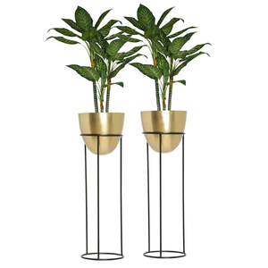 กระถางปลูกต้นไม้ชุบทอง2ชิ้น - Product Image 1