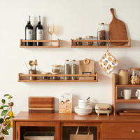 Étagères murales en bois minimalistes modernes, étagères flottantes en bois robustes pour le bureau, l'hôtel, la vente au détail, l'affichage, le stockage, la décoration murale en gros