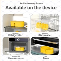 Boîte à lunch pour étudiants en silicone à double compartiment avec couvercle, compatible micro-ondes, pour le stockage des aliments