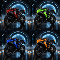 Motocicleta Deportiva de 400cc, Motocicleta de Carreras con Carenado Completo, Motocicleta Deportiva de Dos Ruedas para Adultos, Motocicleta a Gasolina