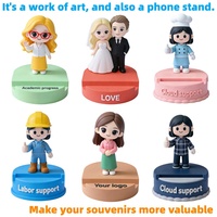 Figurines personnalisées en PVC 3D écologiques, articles promotionnels avec logo personnalisé, supports de téléphone personnalisés, couleurs personnalisées, best-sellers