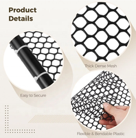 Grillage en plastique vert/noir/blanc pour poulailler, mailles de 4 à 25 mm, 15,7 x 10 pieds, clôture robuste pour volailles, protection pour poulailler et cour