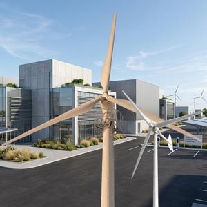Système d'énergie éolienne 380V 50kW à axe horizontal, grand rotor de 12,6 m de diamètre, verre renforcé, 3 pales - Product Image 3