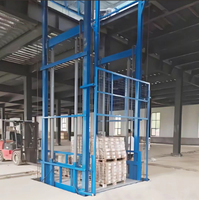 Xinchaoyue Élévateur de marchandises hydraulique en acier de 10 m avec barrières de sécurité, capacité de charge de 3000 kg, télécommande électrique pour