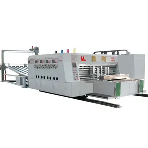 automatic corrugated cardboard carton box 3 color flexo printing die cutting machine