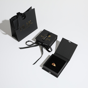 Hot-selling Luxury Paper <b>Gift</b> <b>Box</b> Packaging Custom logo Tie Closure Portable Jewelry <b>Box</b> for <b>Earrings</b> Bracelets - Product Image 4