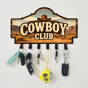 Man Cave Vintage Metal Sign <strong>Key</strong> Holder Rustic Route 66 <strong>Hook</strong> My Garage My Rule Sign Multi-purpose Cowboy Club Iron <strong>Wall</strong> <strong>Hook</strong> - Product Image 6