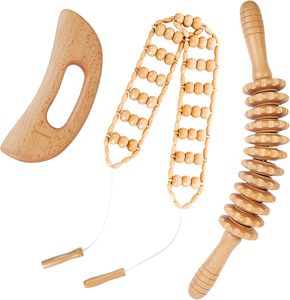 Kit de Herramientas de Madera para Terapia de Masaje, Masajeador Linfático de Madera para Moldear el Cuerpo, Herramientas de Gua Sha de Madera para la Celulitis - Product Image 1