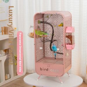 New Rắn Kim Loại & Acrylic Thân Thiện Với Môi Toàn Cảnh Splash-Proof Birdcage Cho Vẹt Bay Đám Mây Biệt Thự Nhà Hiển Thị Lồng - Product Image 2