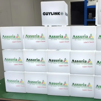 Cubo Luminoso Personalizzabile con Logo, Insegna LED Pubblicitaria 16RGB, Lampada Solare da Esterno Impermeabile IP65