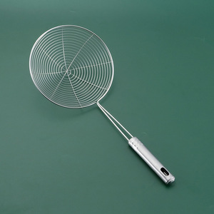 Syh1093 Ustensiles de cuisine en acier inoxydable : Louche et passoire à mailles fines argentées pour usage domestique - Product Image 5