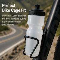 Bouteille d'eau de cyclisme en plastique PE de qualité alimentaire, anti-fuite, logo personnalisable, 650 ml, bouteille de sport portable à presser pour vélo