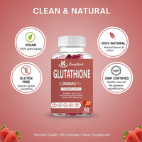 Gummies au Glutathion OEM ODM, Formule Éclaircissante pour la Peau avec Collagène, Vitamine C, Antioxydant, Complément Alimentaire Végétalien Certifié GMP