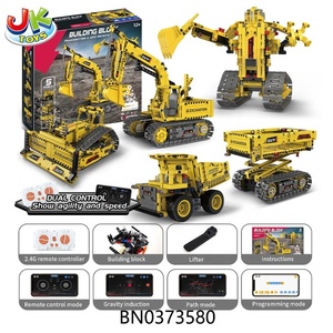 Kit de Robot Transformable d'Ingénierie RC 2.4G <span class=keywords><strong>R</strong></span>éaliste 5-en-1 : Excavatrice, Bulldozer, Camion Minier – Modèle 555+ Pièces – <span class=keywords><strong>Jouet</strong></span> Éducatif - Product Image 5