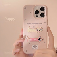 Coque de téléphone portable antichoc avec broderie 3D style Instagram mignon, motif chat de dessin animé, pour iPhone 15/17/14 Pro Max