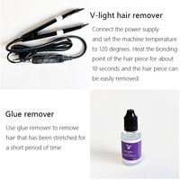 Extensiones de Cabello Humano con Luz UV LED, Kit de Máquina de Extensiones de Cabello con Luz UV, Sistema de Extensiones de Cabello Invisible, Gel de Resina de Curado Rápido, Peluca