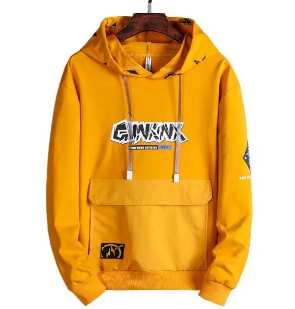 Sport Hip Hop hoodies Wholesale Custom Printing Front Big Pocket Men's Hoodies
