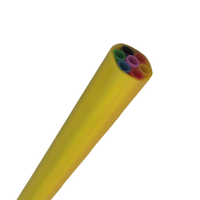 Micro-conduits carrés enterrés directement, 7 voies, en PEHD, haute pression, durables, flexibles, écologiques, pour fibres optiques 14/10 mm