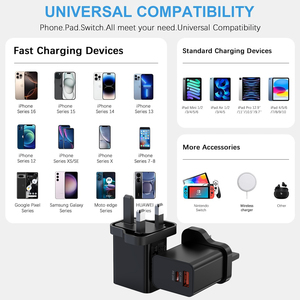 <span class=keywords><strong>Cargador</strong></span> de Pared USB-A Tipo-C de 20 W con Dos Puertos USB-A, Adaptador de Corriente Rápido para iPhone 11-15 para Cámaras <span class=keywords><strong>Apple</strong></span> IPhones OTP - Product Image 5