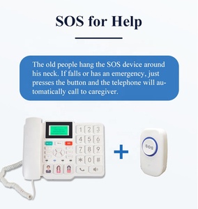 4G LTE VoLTE FM Grand Bouton Haut-Parleur Haute Puissance Son Fort avec Capteurs Appel SOS pour <span class=keywords><strong>Senior</strong></span> Elder Carte SIM Téléphone Sans Fil <span class=keywords><strong>Fixe</strong></span> - Product Image 2