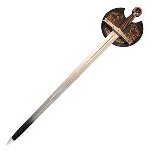 Spada Templare Medievale, Spada da Cavaliere per Esposizione Cinematografica, in Metallo Acciaio Inossidabile, Non Affilata - Product Image 3