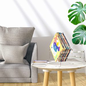 Vente en gros de porte-disques vinyle acrylique stockage de disques vinyle lucite organisateur présentoir pour livres - Product Image 6