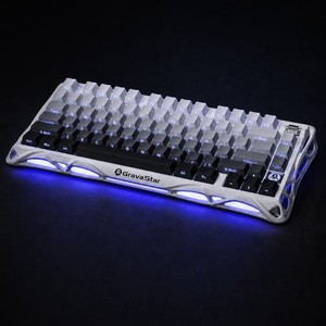 <span class=keywords><strong>Keyboard</strong></span> Mekanik GravaStar K1 Pro Gradient White 75% 3 Mode BT 2.4G Gasket TOP RGB Underglow Gaming - Product Image 2