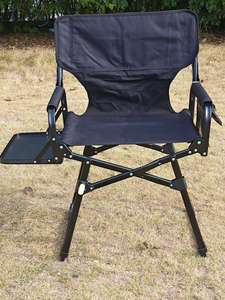 New Space-saving OEM Metal Camping Leisure Chair Outdoor Folding Director Chair With Side <b>Table</b> - Product Image 5