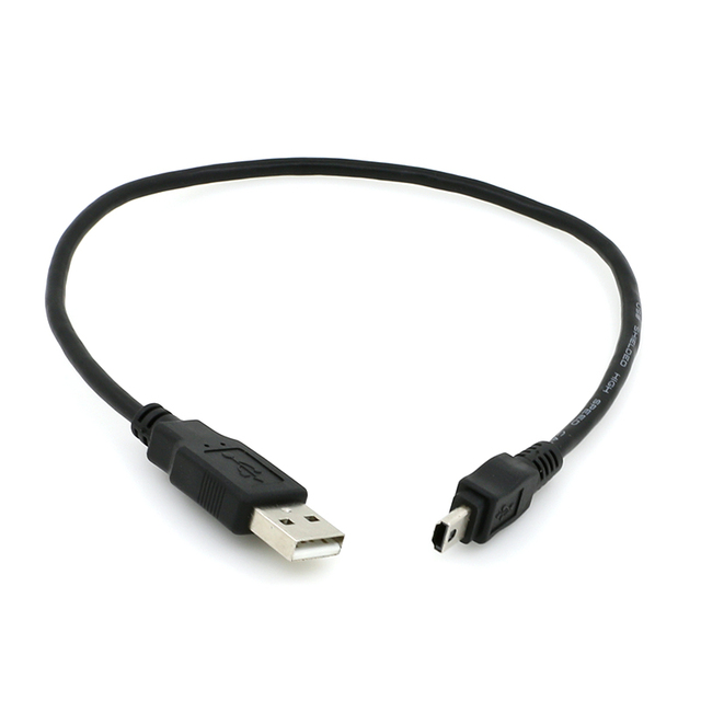 High Quality DV for AB 5V 1000MA 2000MA Mini USB Cable for Nokia N70 Quick Charging 180 Degree Right-Angle Male Data Braid Camer