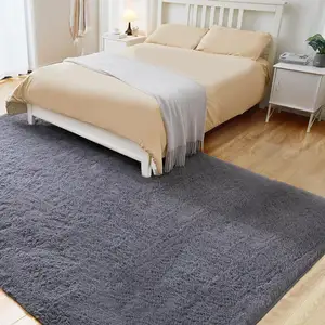 Rabbit Hair Fuzzy Thick Non-slip Plush Rug Cushioned Area Rug Bedroom Mat Fluffy Soft Living Room Carpet