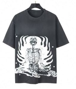 เสื้อยืด Hell Shirt คุณภาพสูง ผ้าฝ้าย/ใยไผ่ สไตล์ลำลอง ทรงโอเวอร์ไซส์ ไหล่ตก แขนสั้น ผู้ชาย ผ้ากันยับ 300 กรัม พิมพ์ลายโบว์ - Product Image 2
