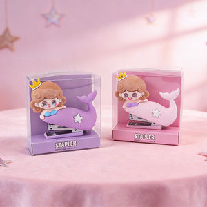 Engrapadora de la Princesa Sirena Mágica (N.º 10) - Linda <span class=keywords><strong>Chica</strong></span> Montando en una Ballena/Delfín, Papelería Kawaii para Oficina/Escuela, Regalo para Niños, Marca Miax 500 - Product Image 6