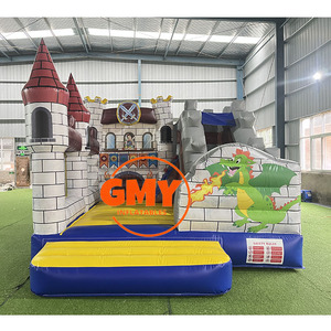 Castello Gonfiabile a Tema Giungla per Compleanno a Prezzo di Fabbrica, Castello Gonfiabile Commerciale con Dinosauri - Product Image 3