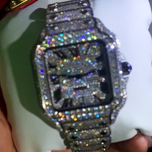 Luxury Jewelry Watch Wholesale Supplier Mens Fully Encrusted Watches Moissanite Can Pass Purity Tester High <b>End</b> Watches - Product Image 1