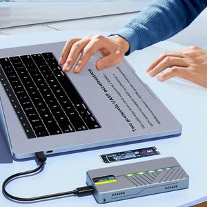 Двойной протокол NVMe M.2 SSD алюминиевый корпус 10gbps Type C USB 3,0 внешний жесткий диск смарт-экран SATA SSD совместимый - Product Image 6