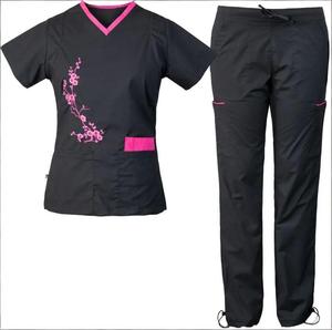 Conjuntos <span class=keywords><strong>de</strong></span> Uniformes Médicos Estampados para Hospital, Clínica, Salón <span class=keywords><strong>de</strong></span> Belleza, Uniformes para <span class=keywords><strong>Mujer</strong></span>, Conjuntos <span class=keywords><strong>de</strong></span> Blusa y Pantalón Estampados, Logotipo Personalizado - Product Image 3