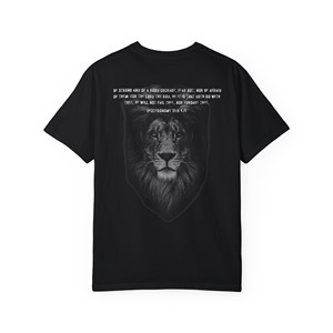 T-shirt tinta in abbigliamento Unisex con fede coraggiosa Deut. 31:6 corona di spine croce - Product Image 4