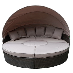 Ensemble de jardin en rotin multifonctionnel portable pour l'extérieur, 5 pièces, 8 places, avec auvent, lit de jour, meubles de cour - Product Image 5