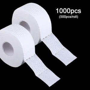 500/1000 pièces Lingettes en coton pour ongles, démaquillant pour vernis à ongles, nettoyant, lingettes en papier pour trempage, outil de manucure, petit rouleau de lingettes - Product Image 1