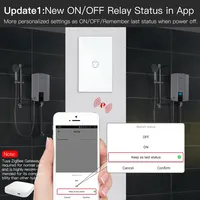 Moes ZigBee Smart Boiler Switch Pemanas Air Pintar Tuya APP Remote Control Alexa Google Voice Control Panel Kaca Memerlukan Hub