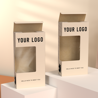 Boîte d'emballage pliable pour chaussettes, vente en gros d'usine, design simple, boîte en carton personnalisée pour chaussettes avec fenêtre