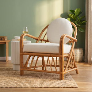Sillón de ratán moderno y silla artesanal con almacenamiento de Vietnam para muebles para el hogar, oficina y sala de estar - Product Image 1