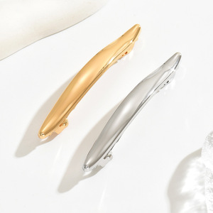 Cenmi Jewelry Pince à cheveux à ressort, fine et longue, en alliage de tungstène plaqué, pour queue de cheval, pour femme, style individualiste - Product Image 4