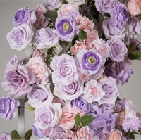 Nouvelles décorations de table en forme de lune en soie artificielle de couleur violette pour les mariages et les fêtes d'anniversaire