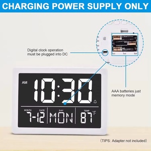 Thiết bị hoàn hảo màn hình lớn hiển thị 6 bài hát và 2 didi âm thanh được sử dụng LCD kỹ thuật số bảng/tường đồng hồ báo thức - Product Image 2