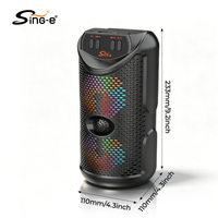 SING-E ZQS-3217 Enceinte Stéréo Portable Professionnelle RGB avec Microphone pour Fêtes, KTV, DJ, Karaoké