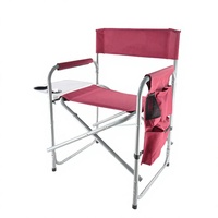 Chaise de camping pliable moderne en acier inoxydable, légère et durable, avec table d'appoint, idéale pour les directeurs de camping – Conception personnalisée