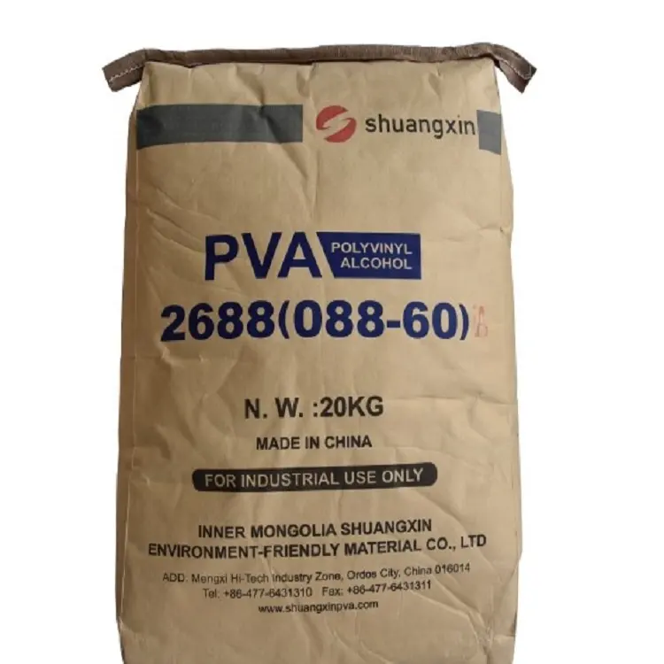 Độ tinh khiết cao 99% Polyvinyl rượu PVA 2688 1788 cấp công nghiệp rượu hydroxybenzene ether Polyvinyl rượu nước lạnh